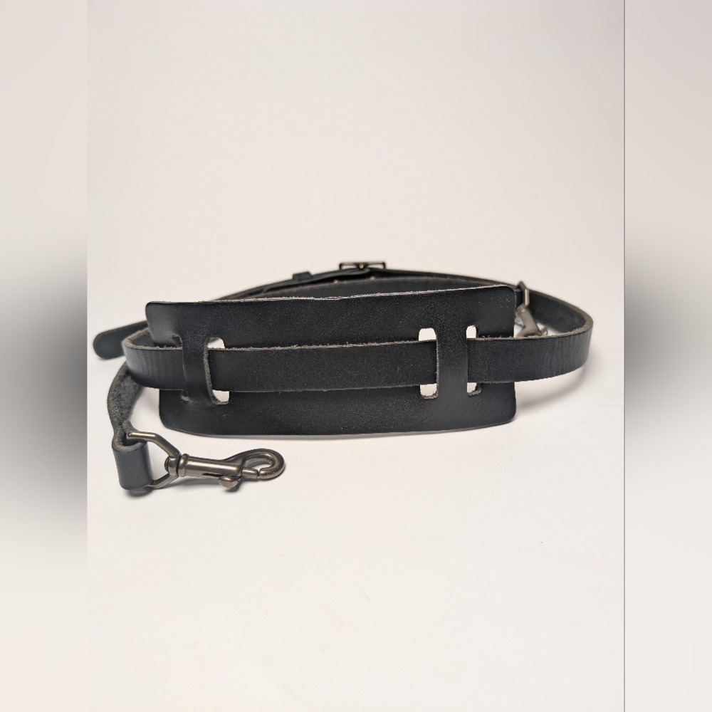 Black leather crossbody strap Replacement purse strap adjustable leather strap
